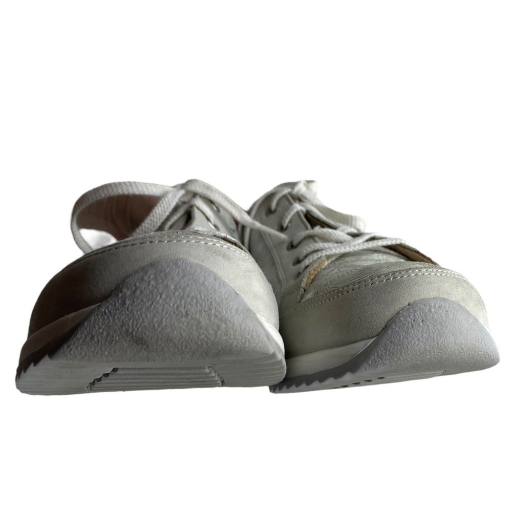 Finn Comfort Womens 6.5 Silver Swirl Leather Lace‎ Up Walking Sneakers Germany - Picture 7 of 15
